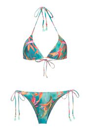 Lygia & Nanny Bikinihöschen mit Blumen-Print - Blau