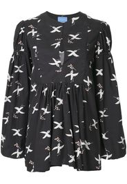 Macgraw Bluse mit Print - Schwarz
