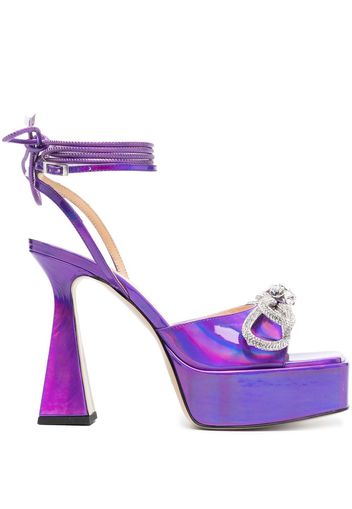 MACH & MACH Double Bow 140mm platform sandals - Violett