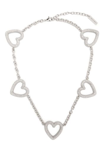 MACH & MACH heart-shape crystal necklace - Silber