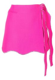 MACH & MACH crystal-embellished wool mini skirt - Rosa