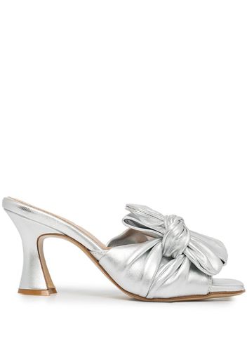 Madison.Maison Mules mit Schleife - Silber