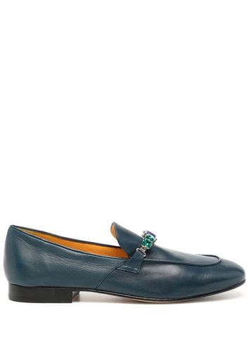 Madison.Maison crystal-embellished flat loafers - Blau