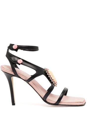 Madison.Maison Postiano 95mm charm-strap sandals - Schwarz