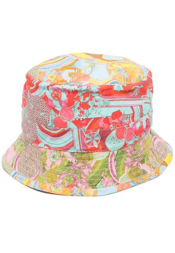 Madison.Maison narrow-brim mosaic bucket hat - Rot