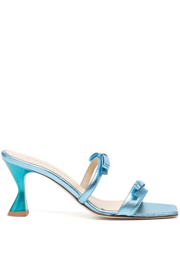 Madison.Maison 80mm metallic bow-detail sandals - Blau