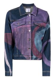 Madison.Maison graphic-print denim jacket - Blau