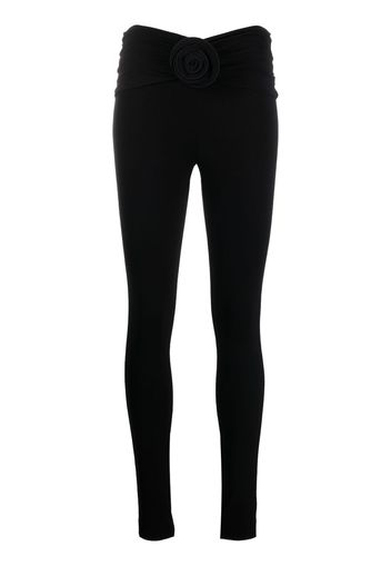 Magda Butrym floral-detail leggings - Schwarz