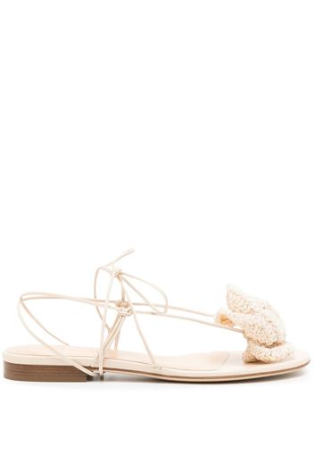 Magda Butrym Flower crochet-knit sandals - Nude