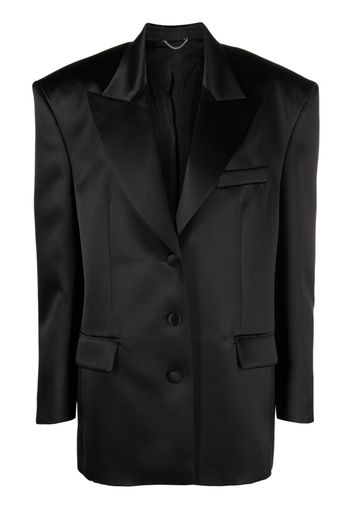 Magda Butrym single-breasted silk blazer - Schwarz