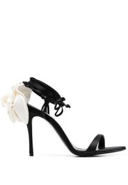 Magda Butrym floral-appliqué sandals - Schwarz