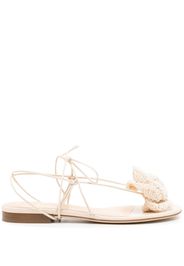 Magda Butrym Flower crochet-knit sandals - Nude