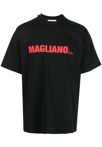 Magliano logo-print cotton T-shirt - Schwarz