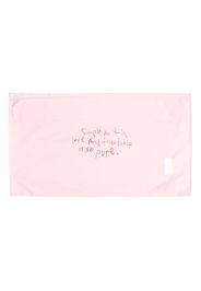 Magniberg slogan-print cotton duvet cover - Rosa