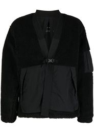 Maharishi faux-shearling panelled jacket - Schwarz