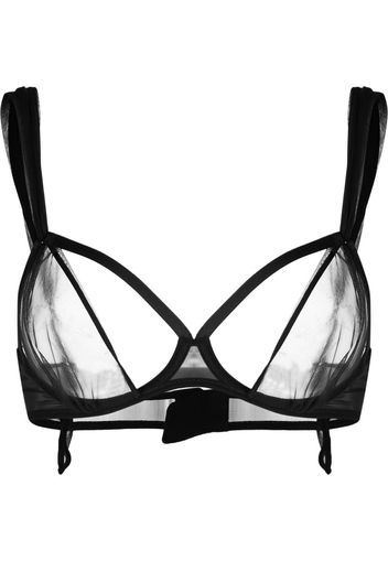 Maison Close Transparenter BH - Schwarz