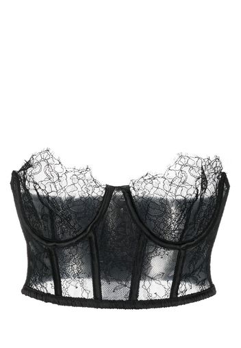 Maison Close lace-detail bustier bra - Schwarz