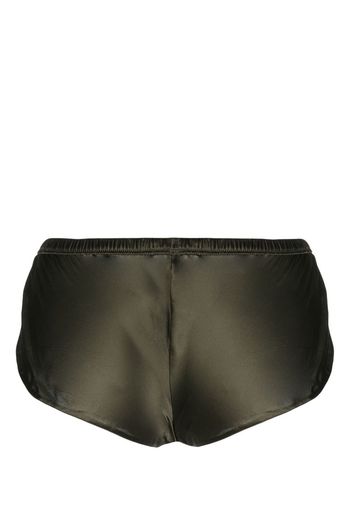 Maison Close elasticated silk shorts - Grün