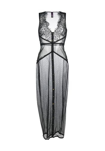 Maison Close Inspiration Divine sheer dress - Schwarz