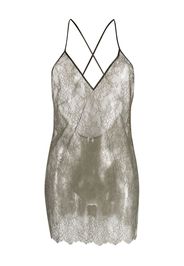 Maison Close sheer lace-detail dress - Grün