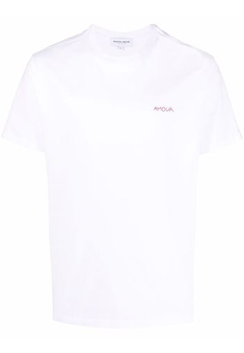 Maison Labiche T-Shirt mit Slogan-Stickerei - Weiß