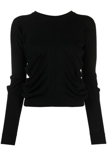 Maison Margiela Geraffter Pullover - Schwarz