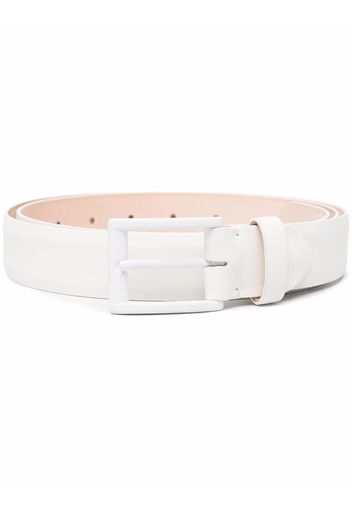 Maison Margiela tonal-buckle leather belt - Weiß