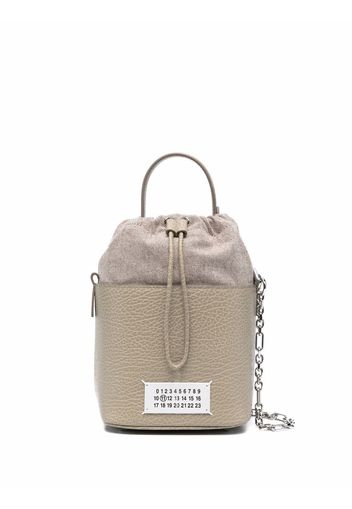 Maison Margiela logo-patch panelled tote bag - Nude