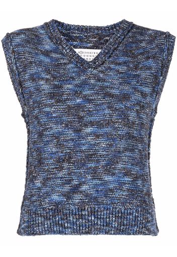 Maison Margiela melange-knit vest - Blau