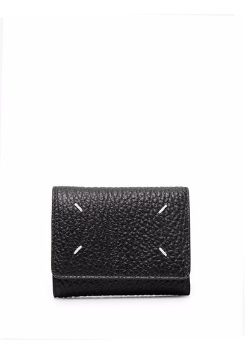 Maison Margiela four-stitch grained-leather wallet - Schwarz