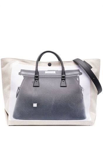 Maison Margiela graphic-print tote bag - Nude