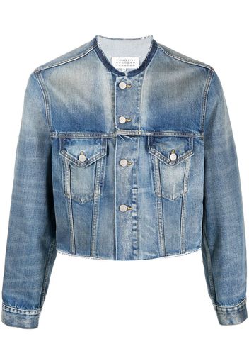 Maison Margiela cropped denim jacket - Blau