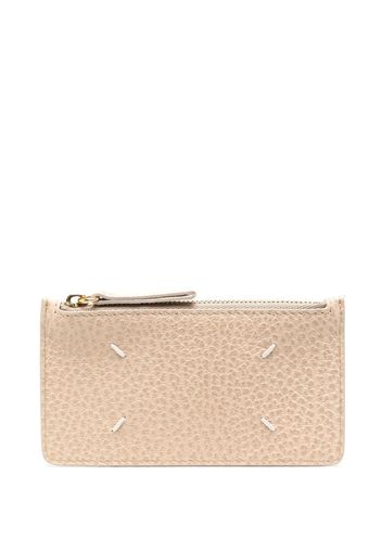 Maison Margiela four-stitch logo zip-up wallet - Nude