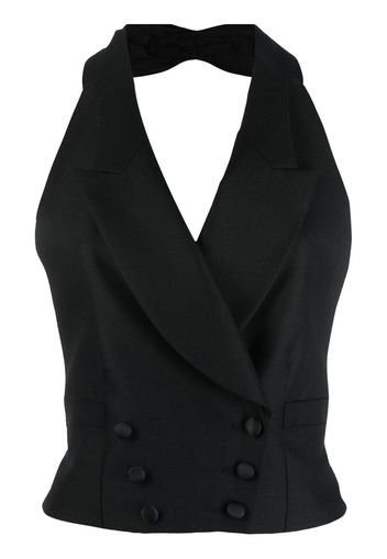 Maison Margiela halterneck double-breasted waistcoat - Schwarz