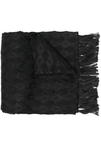 Maison Margiela embroidered silk scarf - Schwarz