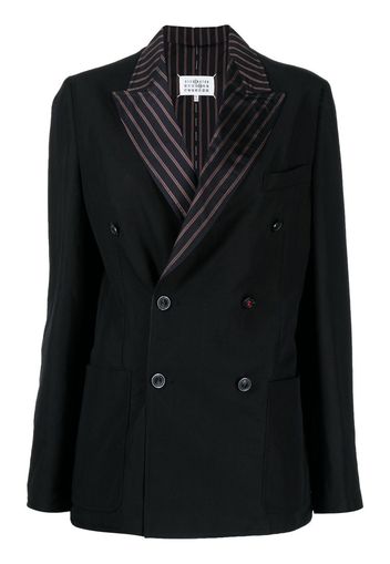 Maison Margiela Gestreifter Blazer - Schwarz