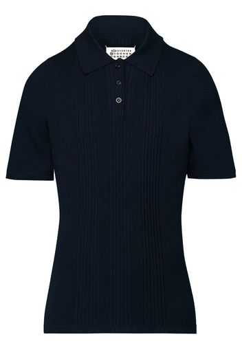 Maison Margiela Poloshirt mit Ziernähten - Blau