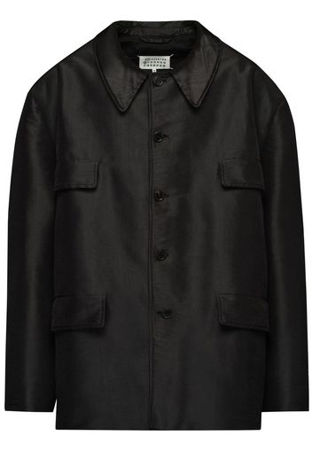 Maison Margiela oversized shirt jacket - Schwarz