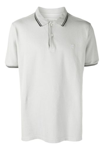 Maison Margiela stripe-trim polo shirt - Grau