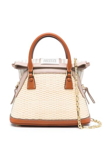 Maison Margiela 5AC Classique woven-raffia bag - Nude