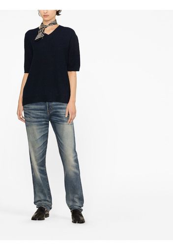 Maison Margiela textured knit top - Blau