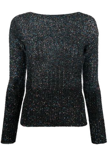 Maison Margiela sequin-embellished knitted jumper - Blau