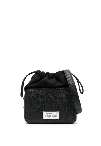 Maison Margiela logo-patch drawstring tote bag - Schwarz