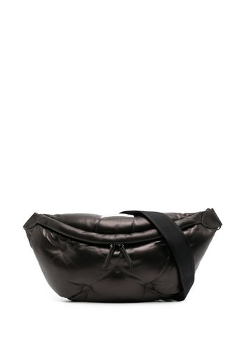 Maison Margiela logo-patch leather belt bag - Schwarz