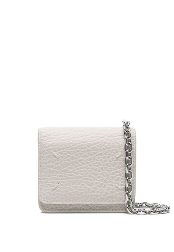 Maison Margiela Four Stitches leather chain wallet - Grau