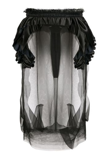 Maison Margiela silk chiffon sheer skirt - Schwarz