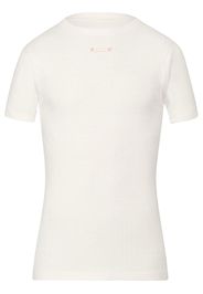 Maison Margiela T-Shirt mit Logo-Patch - Weiß