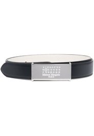 Maison Margiela leather logo-plaque belt - Schwarz