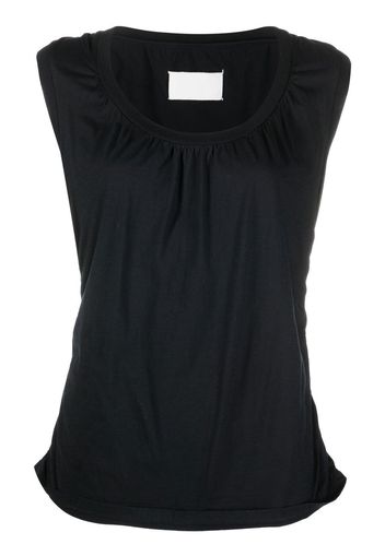 Maison Martin Margiela Pre-Owned 1990s gathered detailing sleeveless tank - Schwarz