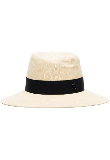 Maison Michel Fedora mit Bändern - Nude